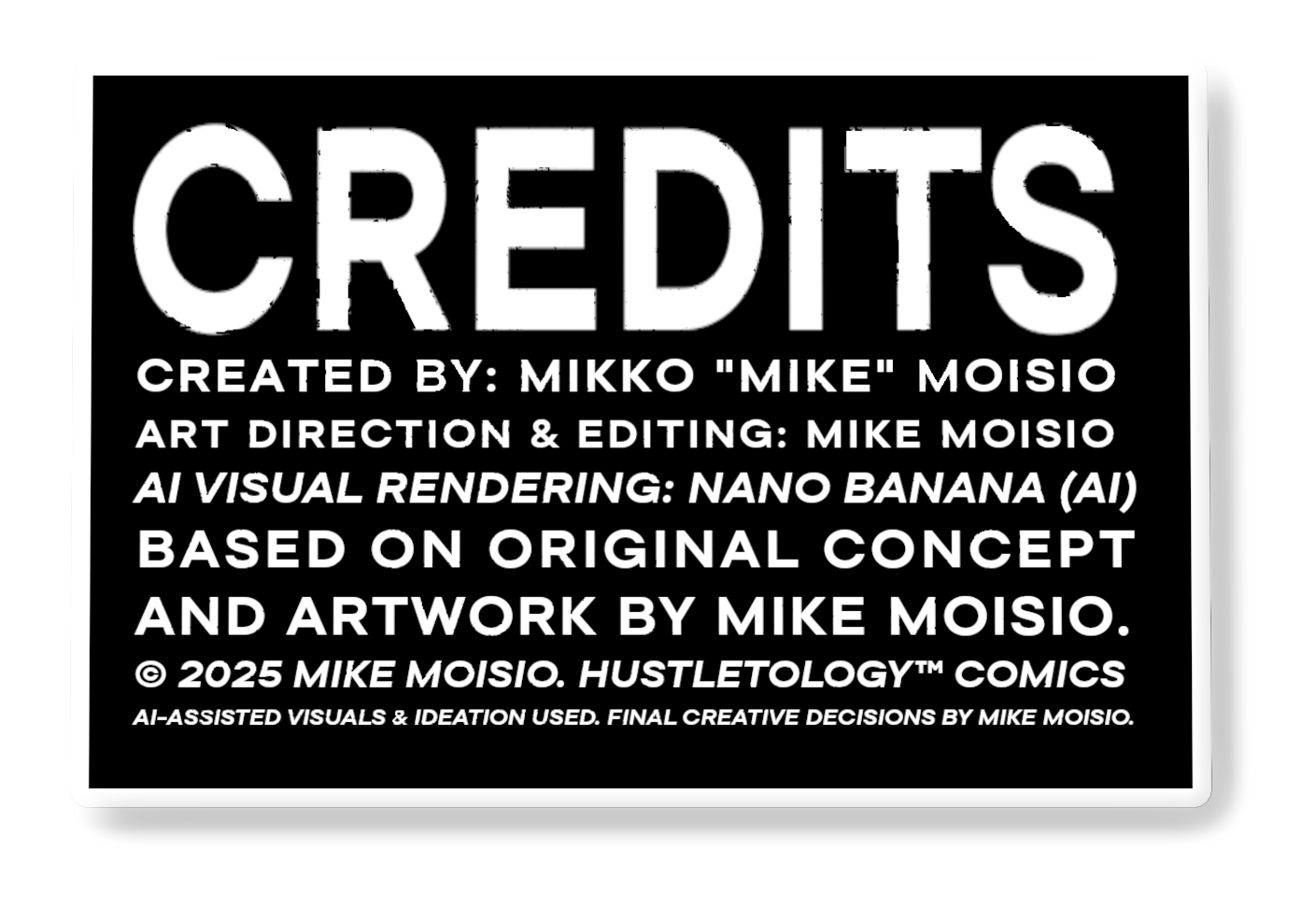 Credits of Hustletology series